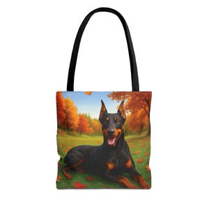 Doberman Tote Bag - Everyday Purse - Dog Bag - Dog Lover - Animal Print Bag - Unique Dog Gift