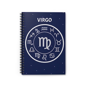 Notitieboek Maagd - spiraalvormig notitieboek Maagd - sterrenbeeld Maagd - cadeau voor degenen die geboren zijn van 23 augustus tot en met 22 september - perfect cadeau voor maagd