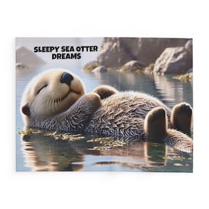 Sea Otter Blanket - Fleece Blanket - Otter Throw Blanket - Sea Otter Decor - Perfect Gift for Sea Otter Lover