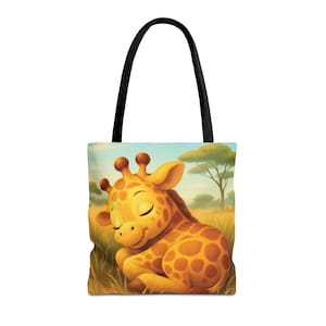 Giraffe Tote Bag - Everyday Purse - Baby Giraffe - Giraffe Purse - Sleeping Giraffe - Perfect Gift for Giraffe Lover