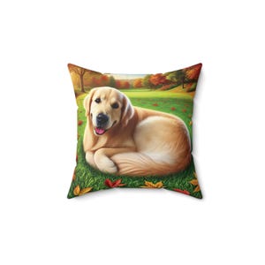 Golden Retriever Pillow - Square Pillow - Dog Accent Pillow - Perfect Gift for Golden Retriever Lover