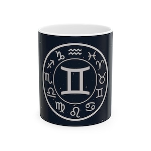 Gemini Mug - Gemini Coffee Mug - Zodiac Symbol - Birthday Gift for Those Born May 21 through June 20 - Perfect Gift for Gemini