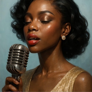Beautiful African American female jazz/soul singer