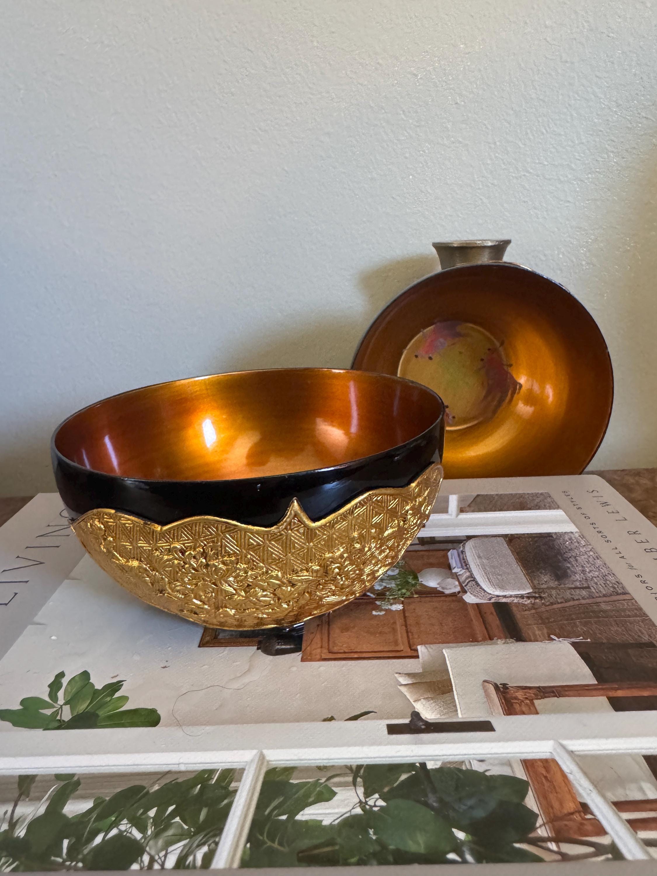 ヴィンテージ中国福州漆器ボウル 2個セット - Etsy 日本