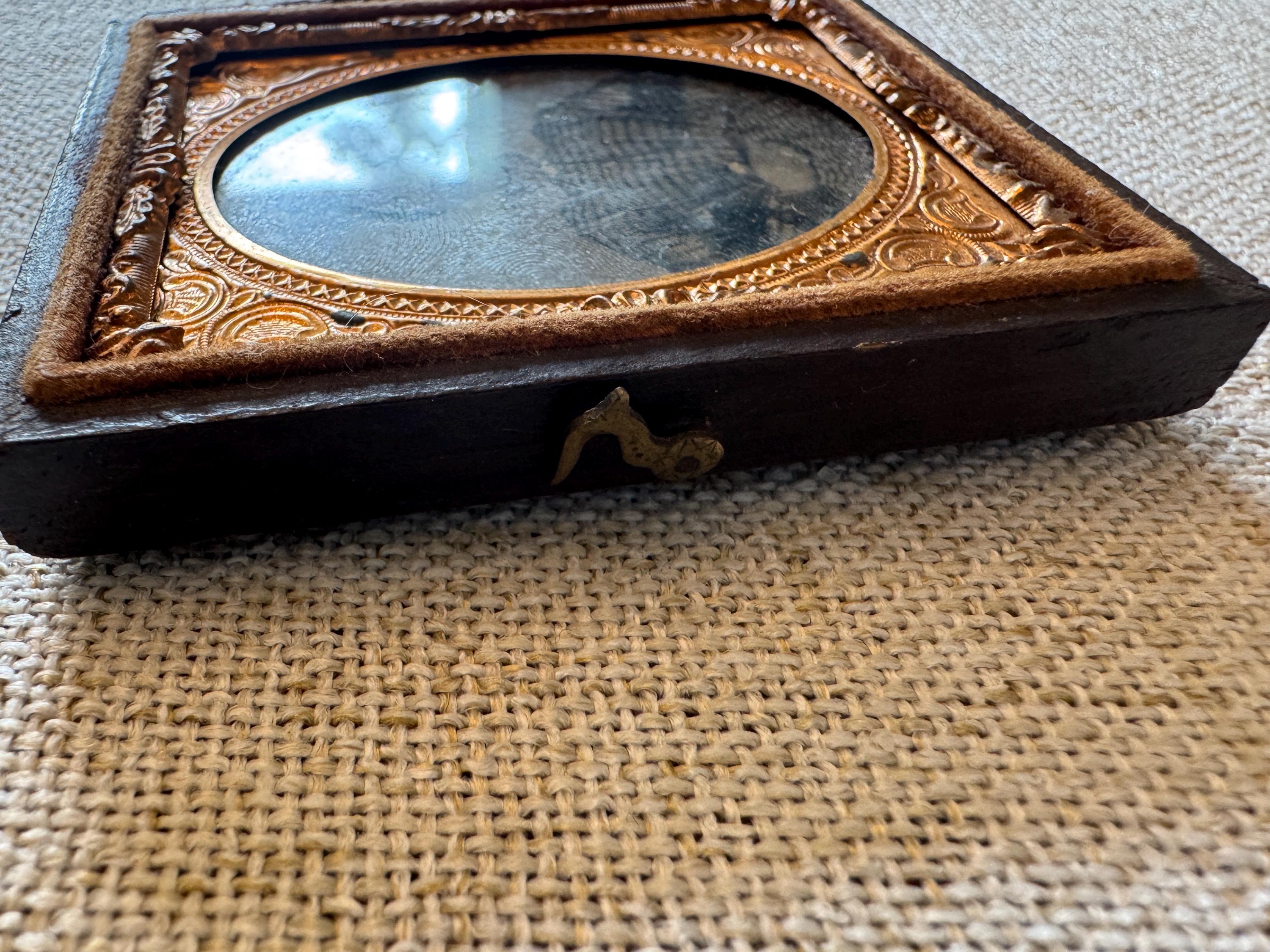 アンティークフォト　アンブロタイプ　女性 アンティークフォト アンブロタイプ 女性 アンティークフォト アンブロ