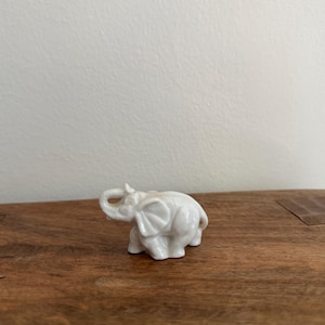 Vintage Porcelain white elephant figure sculpture