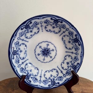 19th Century Flow Blue dish bowl– Conway Pattern, Antique English Porcelain