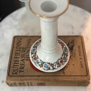 hand painted Limoges candlestick