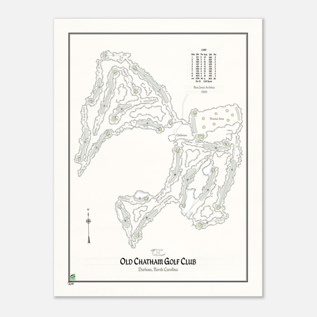 Old Chatham Golf Course Map - Etsy