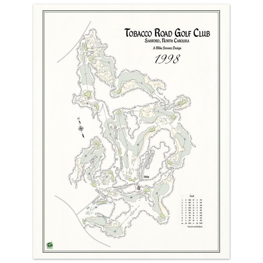 tobacco road golf map Club Print Tobacco Road Golf Course Map