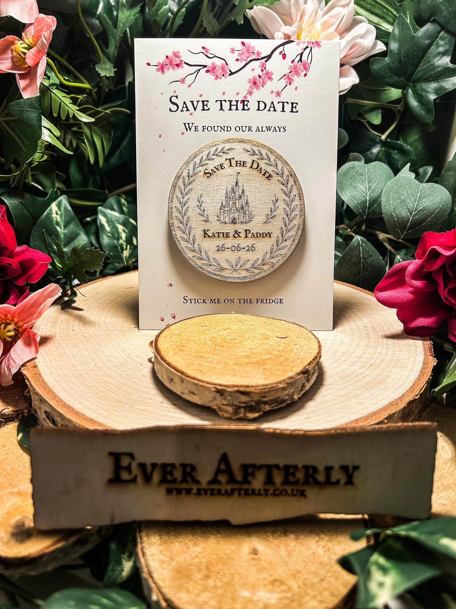Rustic Wooden Save the Date Magnet