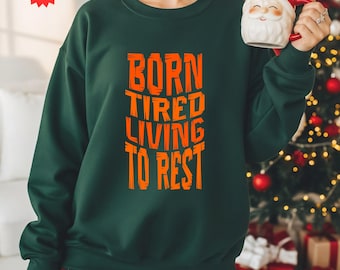 Sudadera divertida, sudadera acogedora, sudadera de modo descanso, sudadera introvertida, sudadera para dormir, sudadera navideña, sudadera navideña.