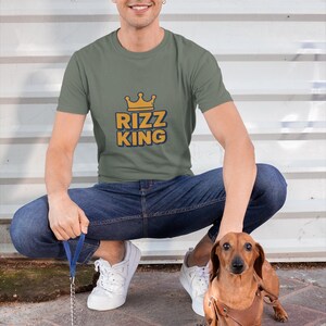 Rizz King Shirt, Funny Rizz Tee, Viral TikTok Shirt, Unisex Graphic Tee, Trendy Streetwear Top, Birthday Gift for Him, Couples Outfit