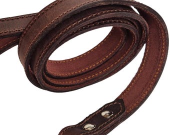 Two-Layer Leather Dog Leash: Training Lead for Medium to Large Dogs