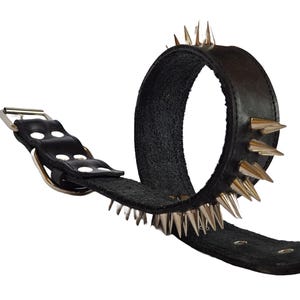 Edgy Spike Collar for Big Dogs - Stylish Designer Pet Accessories, designer dog collars, 60cmX3.5cm (23.6inchX1.38inch)