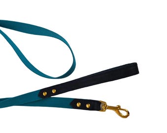 Handgefertigte Hundeleine aus Baumwolle & Leder: Leichte Hundeleine (Klein bis Mittelgroß).