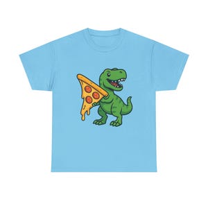 Funny Pizza Dinosaur T-Shirt - Cute Dino & Pepperoni Pizza Tee, Novelty Gift for Kids, Cartoon Dinosaur Shirt, Pizza Lover Tee, Fun Graphic