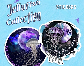 Empowering Jellyfish Stickers | Scrapbooking, Junk Journalling, Card Making Supplies | Jellyfish Collection