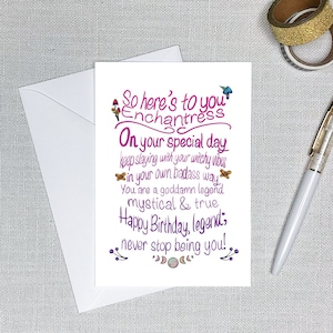 Happy Birthday Card, Witchy Card, Thinking of You Card, Wonderful People, Positivity Card, Friendship Card