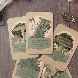 Mushroomful Beginner Oracle Deck: Positive Potato Edition | Beautiful 20 card set in a pouch