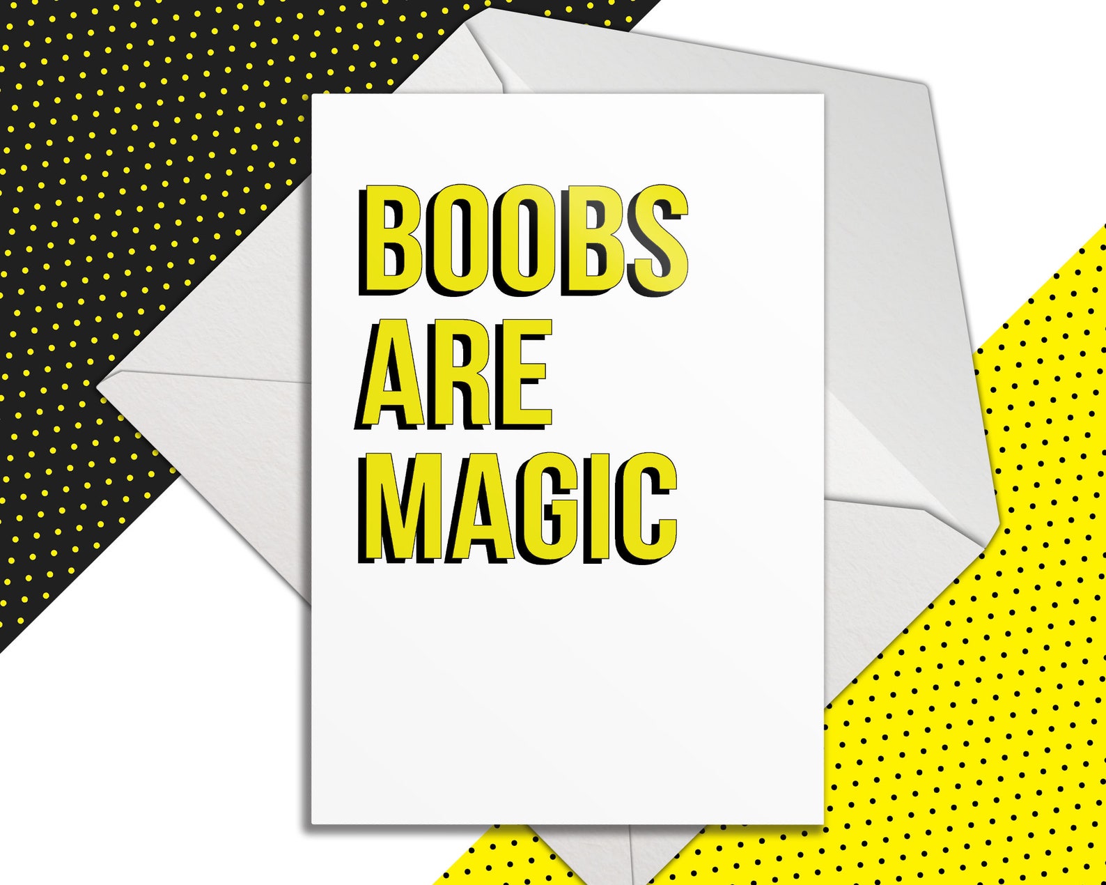 Funny Boobs Birthday Card Feminist Greeting Cards Etsy