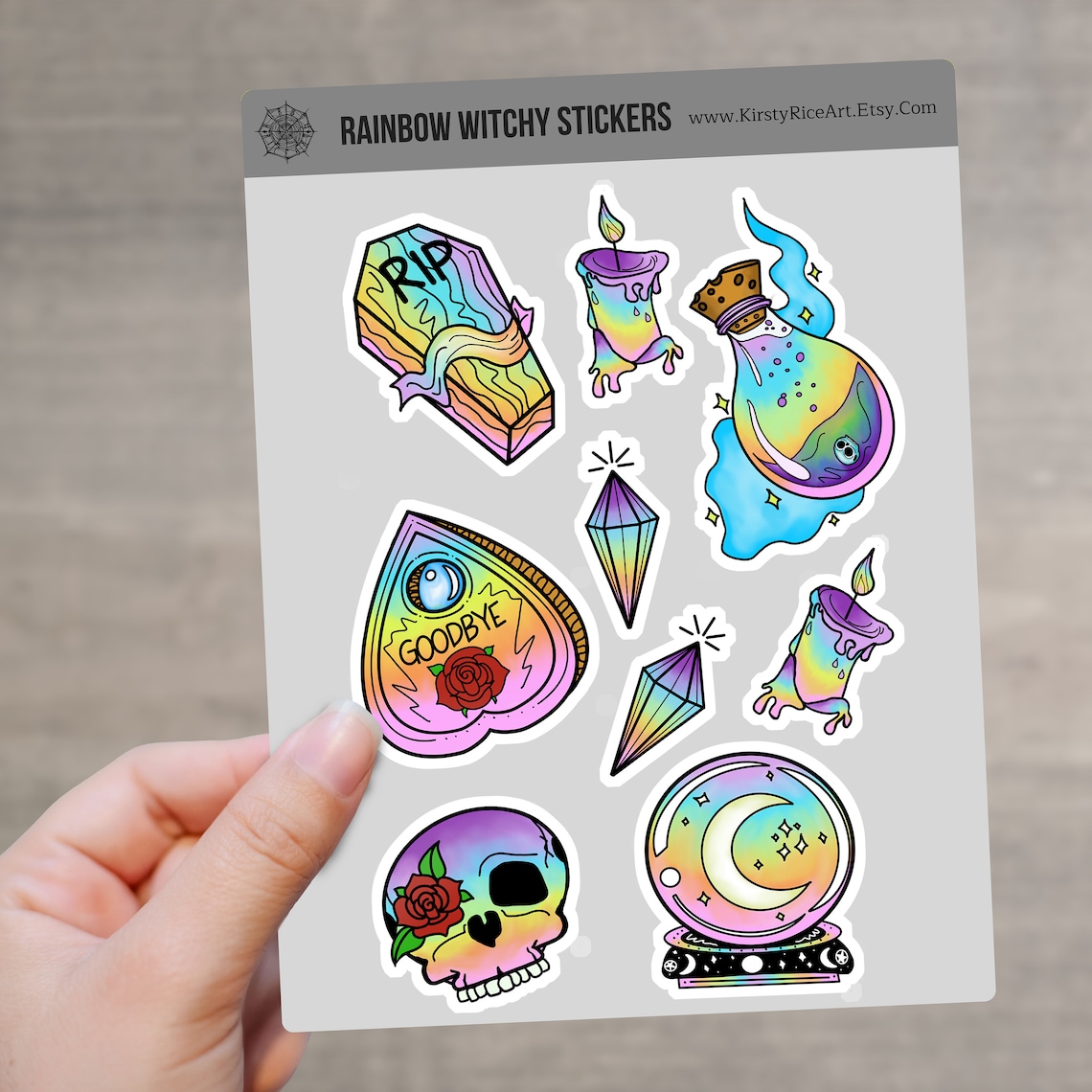 Pastel Goth Sticker Sheet Etsy