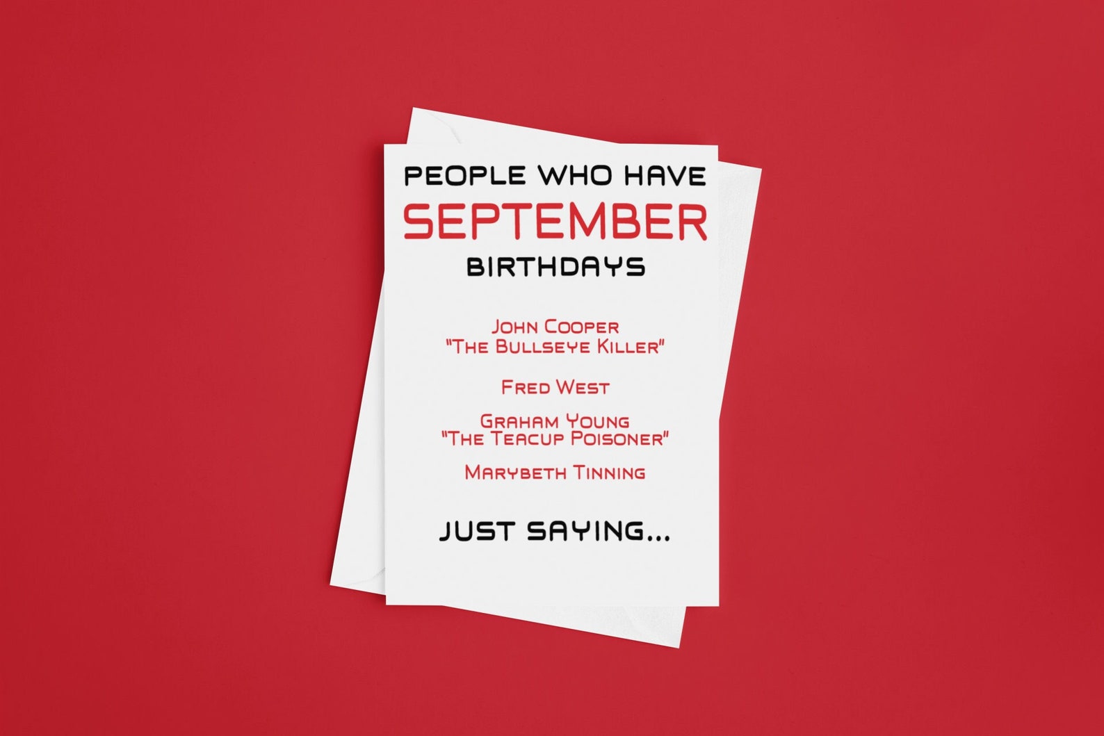 Serial Killer Birthday Card Funny Date of Birth Card | Etsy