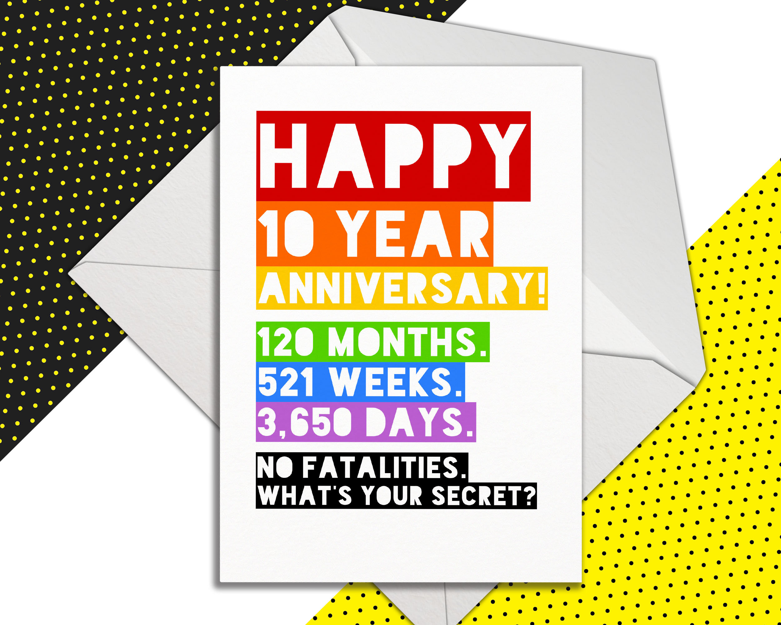 Funny 10 Year Anniversary Card Cheeky 10th Anniversary Card Etsy UK
