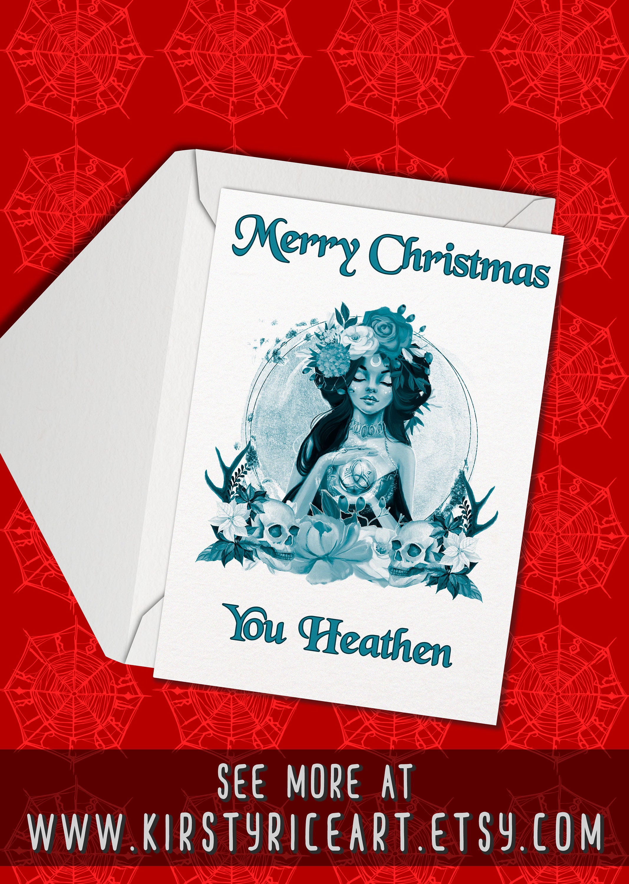 Funny Heathen Christmas Cardhandmade Christmas Cards Cards Etsy UK