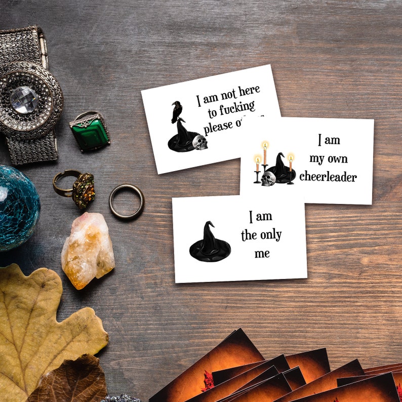 Sweary Affirmation Cards Funny Encouragement Cards Badass Etsy