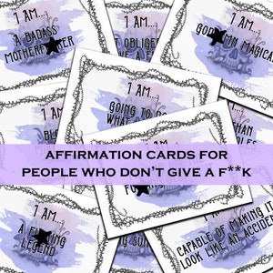 Swear Affirmations Deck | Funny Encouragement Cards
