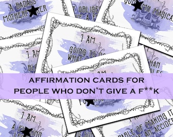 Swear Affirmations Deck | Funny Encouragement Cards