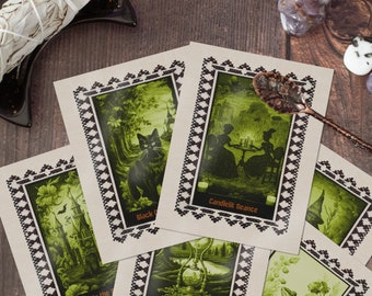 Spooky Oracle Decks for beginners , Halloween Cards, divine oracle, oracle gift, Fall Oracle Cards , divination, manifestation