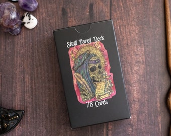 Skull Tarot Deck | Gothic Tarot Cards | Goth Tarot Card Set of 78