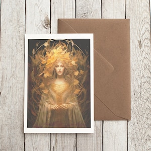 Goddess Greeting card Wiccan Pagan Witch Birthday card Celtic Spiritual Art Notecard