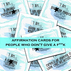Mini Swear Affirmations Cards | Funny Motivational Flashcards