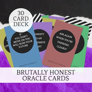 Oracle Card Deck | Brutal Inspiration Affirmation Cards | Badass Answer Cards | Question Cards