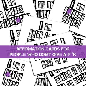 Mini Sweary Affirmation Deck | Funny Punk Encouragement Cards