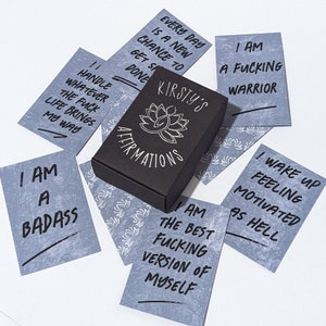 Custom Swear Affirmations Deck | Funny Encouragement Cards