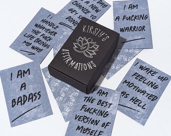 Custom Swear Affirmations Deck | Funny Encouragement Cards