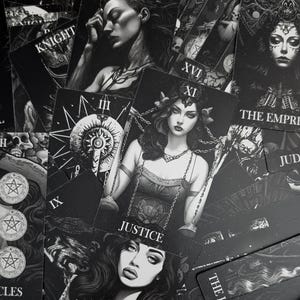 Victorian Shadows Tarot Card Deck | Beautiful Antique Gothic Tarot Cards | Full Tarot Card Deck of 78, Beginner