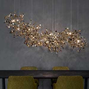 Pilea Pendant Lamp, Modern Lighting , Mid Century Modern Light , Dining Room Lighting ,Modern Pendant Lamp, Brass Pendant Lamp , Art Deco