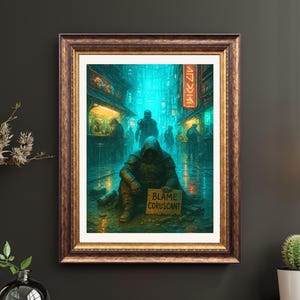 Star Wars Print - Blame Coruscant, Cyberpunk Sci-Fi Art, Digital Download Poster, Underworld Star Wars Decor, Jedi City Wall Art