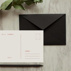Conception de carte postale personnalisée - Modèle modifiable à faire soi-même