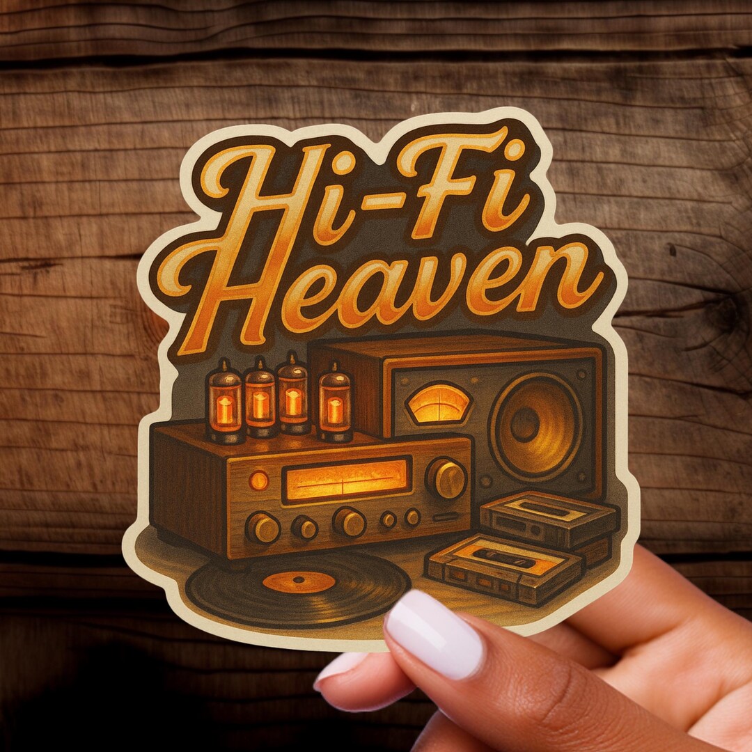 Retro Hi-fi Vinyl Sticker – Nostalgic Music Lover Gift With Cassette ...