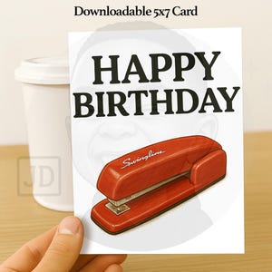 Carte d'anniversaire drôle de collègue - humour de bureau en téléchargement numérique - carte imprimable sarcastique pour le travail