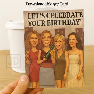 Lustige Geburtstagskarte für Mädchen Nacht - Parodie zum Ausdrucken - Digital Download BFF Geburtstagskarte