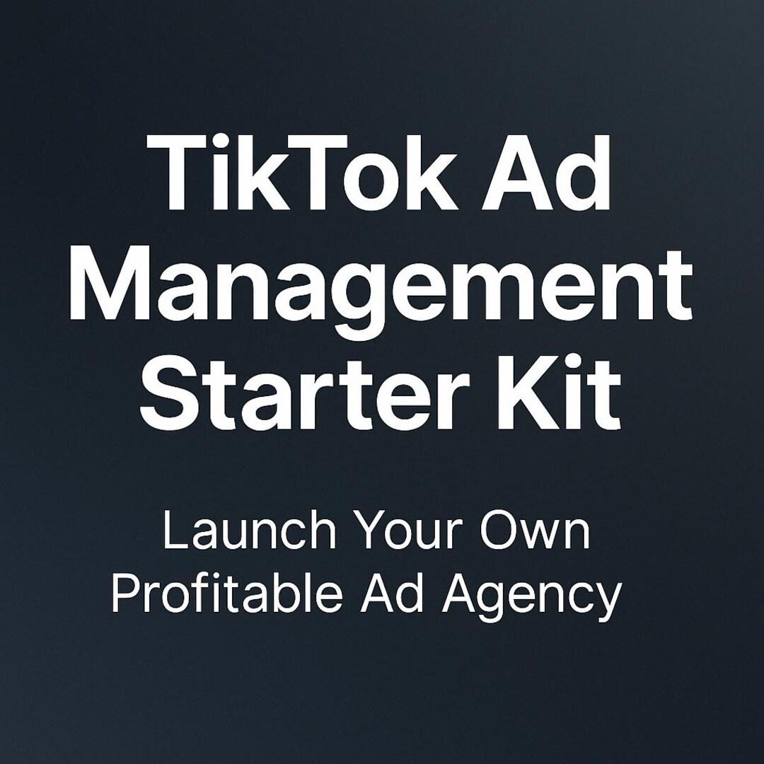 Tiktok Ad Management Starter Kit | Business Plan, Marketing Plan ...