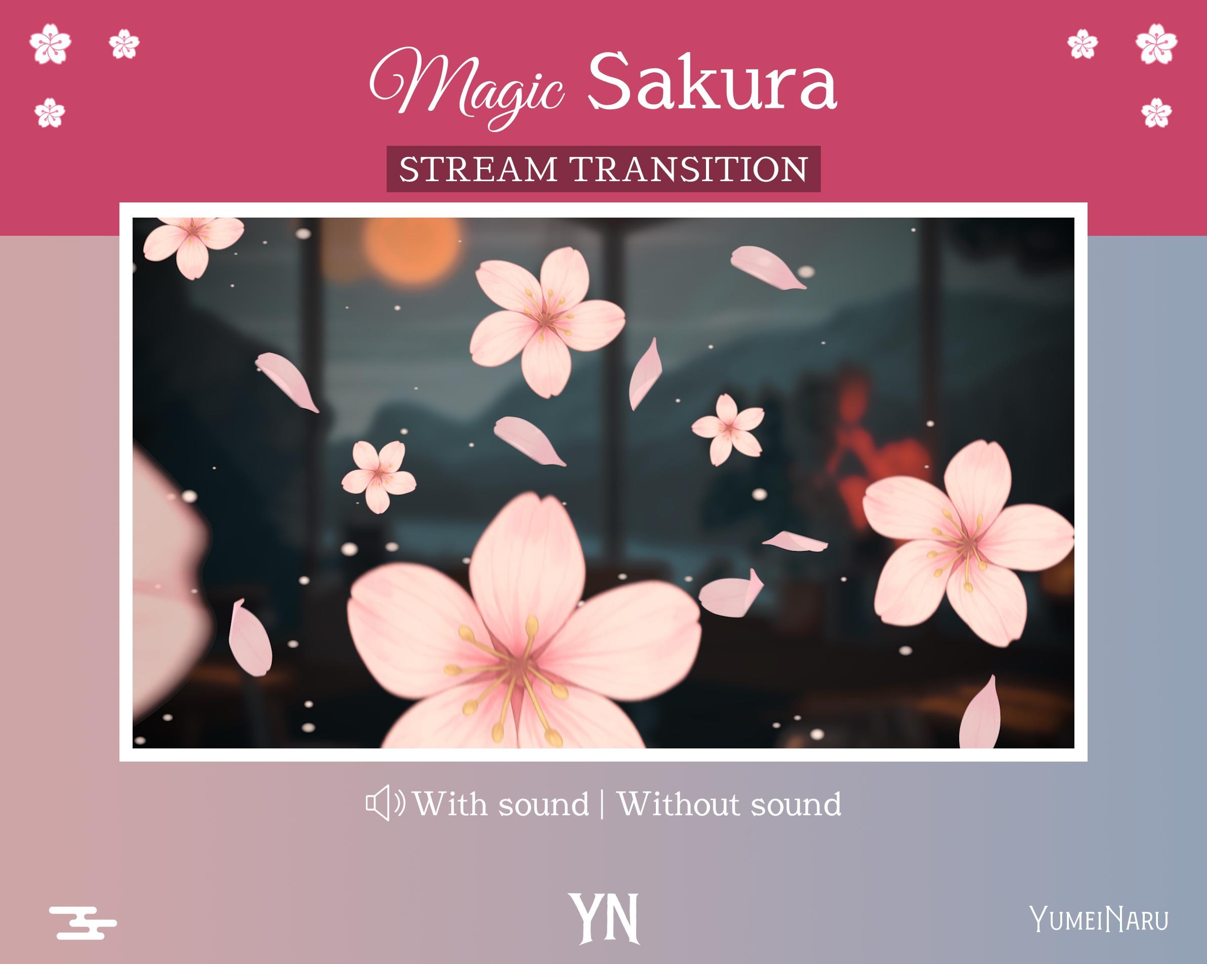 Magic Sakura Stinger Transition |  | Pink Stream Stinger | Stinger Transition | Twitch Stinger |Animated Stream Transition