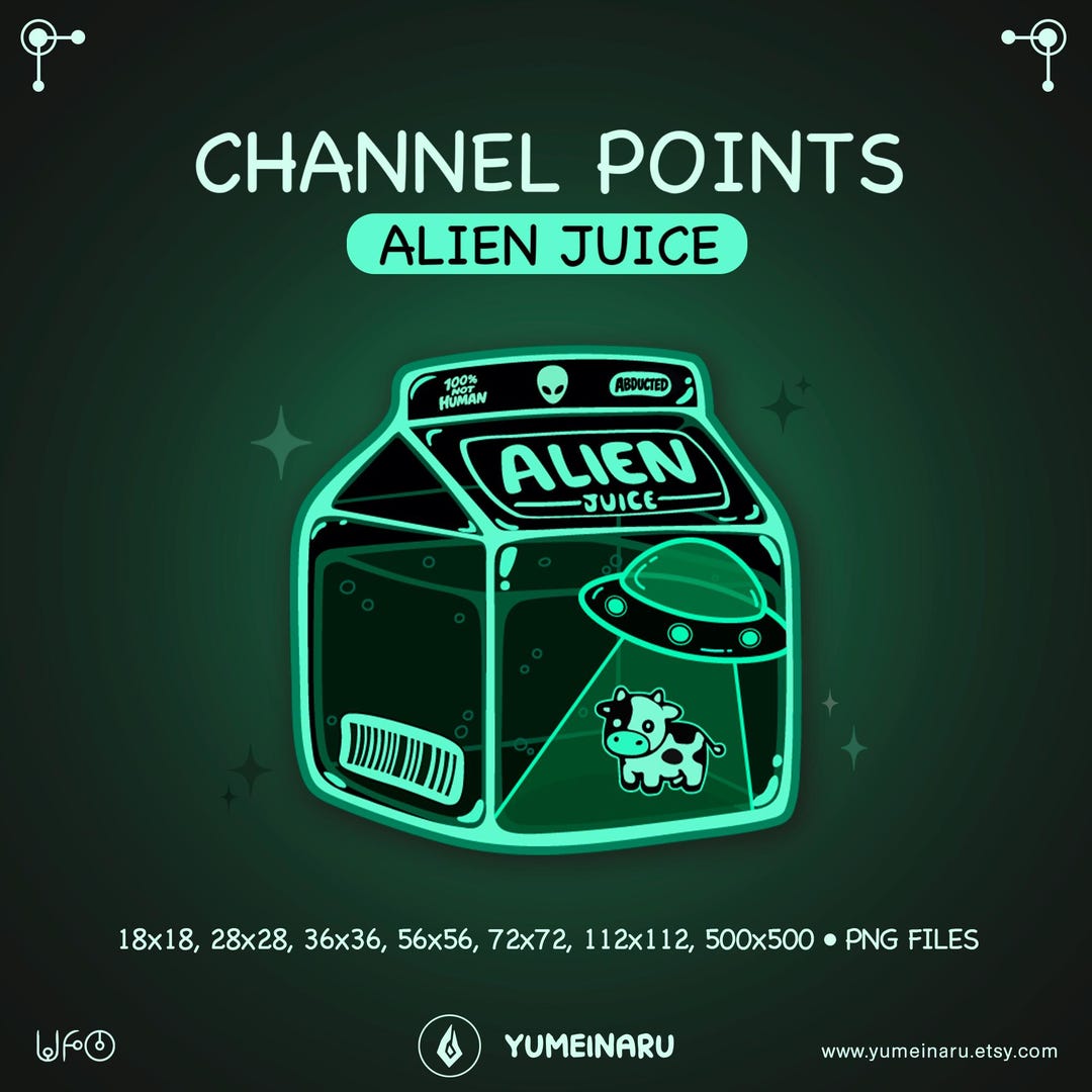 Alien Juice Channel Points | Spooky Emote for Twitch Streams | Streamer ...